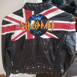 Def Leppard Distressed Leather Jacket - NWT!